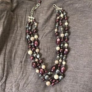 Talbots 3-strand pearlesque choker